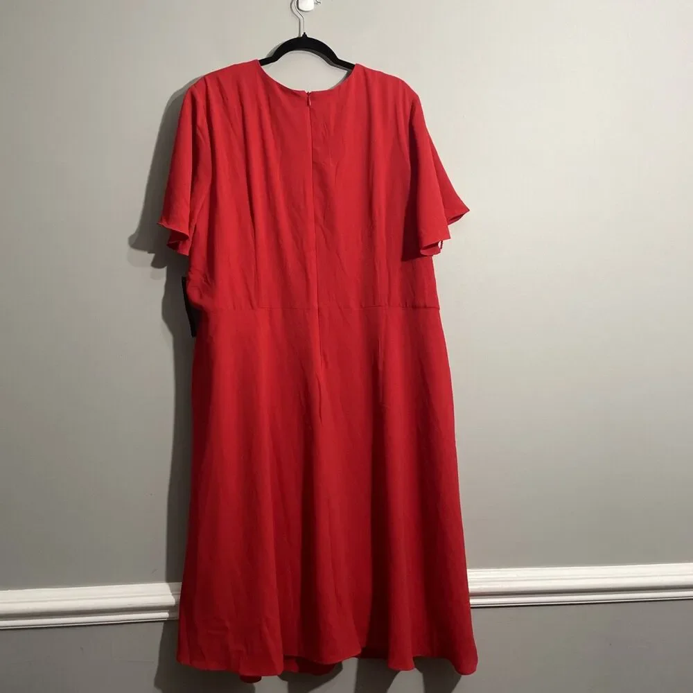 London Times Women’s 22W Cherry Red Dress NWT Plus Size Cocktail Party Dress